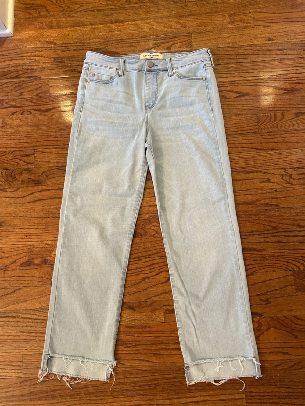 Liverpool Light Blue High-Rise Straight Leg Jeans